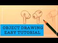 How to draw Object Drawing ( Earbuds)step by step | Learn Pencil Drawing Sketching for Beginners