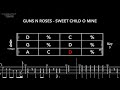 Guns n roses  sweet child o mine chord progression  guitar tab