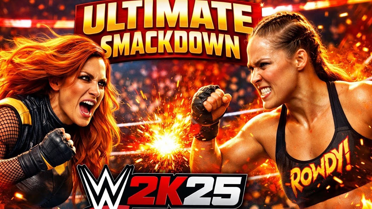 WWE 2K25: Ultimate Smackdown – Becky Lynch vs Ronda Rousey #wwe #wwe2k25 #trending 