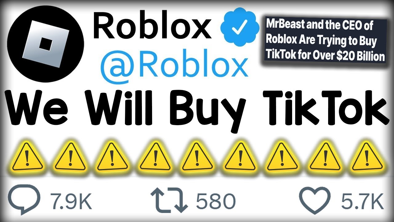 Roblox Is Trying To BUY TikTok YouTube 