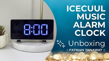 ICECUUL 7” LED Digital Music Alarm Clock Large Display with USB Charger | Snooze Mode | Dimmer Mode