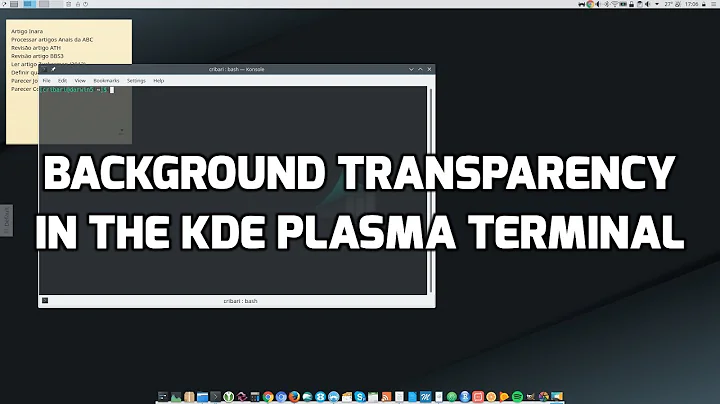 Background transparency in the KDE Plasma terminal