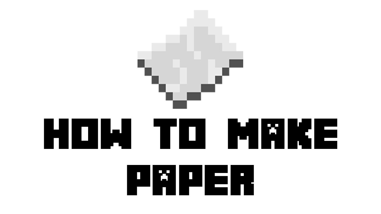 Minecraft Survival: How to Make Paper - YouTube