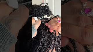 Retightening My DIY Microlocs | Micro Loc Extensions Retie | EXYHAIR #microlocs #diylocs #locs