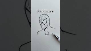 Easy way to draw Spider-Man ✨ #drawing #sketch #arttutorial #howtodraw #shortvideo #shorts