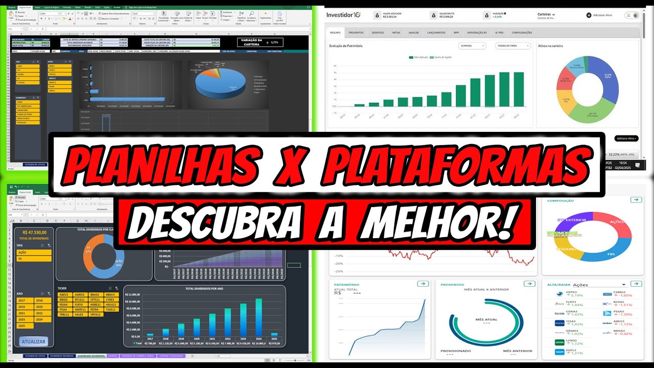 Planilhas vs Plataformas: Qual é a Melhor Opção para Controlar Seus Investimentos?