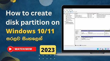 How to create disk partition on windows 10//11 | Disk Management - Explained in Sinhala