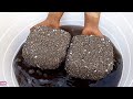Dipping lover dusty crunchy gritty cement Crumble dry on floor and dipping in water 💦💦💦  Asmr