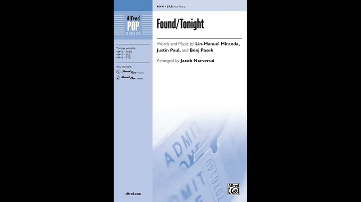 Found/Tonight (SAB), adapted by Jacob Narverud  Sc...