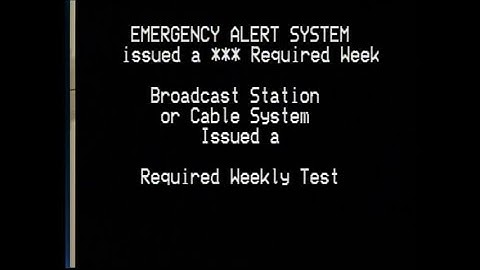 EAS #1: EAS Required Weekly Test- Nov. 4, 2010- 3:33AM PDT