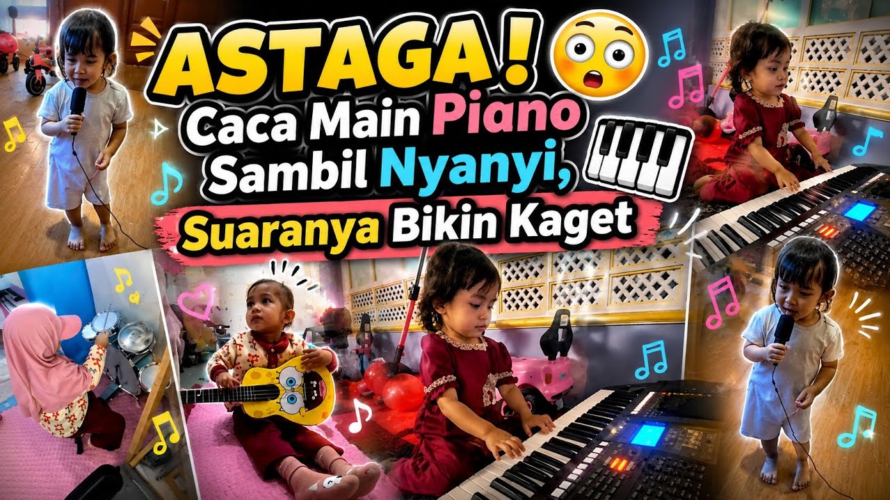 ASTAGA! Caca Main Piano Sambil Nyanyi, Suaranya Bikin Kaget 😳🎹 - YouTube