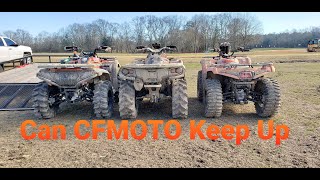 2020 CFMoto CForce hanging with Canam & Honda on the Trails at Burdens Creek ATV Park