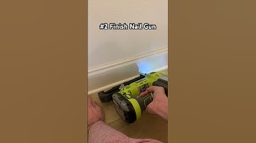 The only five tools/materials you need to install baseboards! #carpentry #trim #baseboards