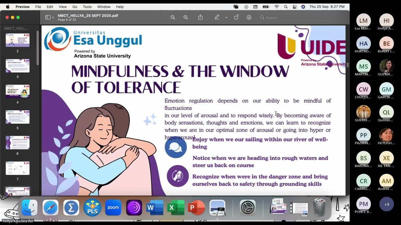 Evidence-based mindfulness-based cognitive therapy in indonesia. (Hellya Agustina, PhD.)