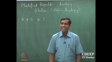 Lecture 24: Reynolds and Chilton-Colburn Analogies #swayamprabha #ch33sp