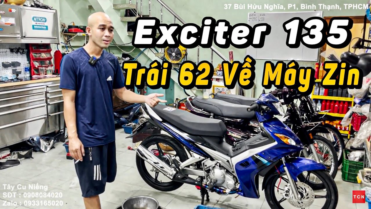 Sơn xe Exciter RC 2010 màu vàng đen nhám zin cực đẹp