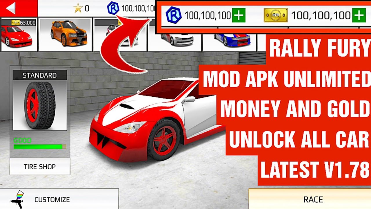 Rally Fury Extreme Racing Mod Apk Unlimited Money And Gold Unlock All Car Youtube - roblox car extreme racing mod apk