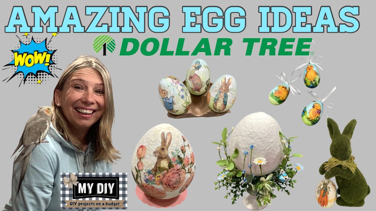 EGG DECORATING IDEAS | DOLLAR TREE DIY | DECOUPAGE EASTER EGG TUTORIAL| AMAZING!