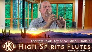 Sparrow Hawk 'A' Walnut Wood Flute - Sound Sample