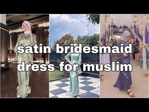 SATIN BRIDESMAID DRESS FOR MUSLIM FROM CELEBGRAM