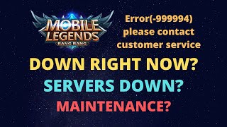 Mobile Legends Error 999994 - Mobile Legends Server Down - ML