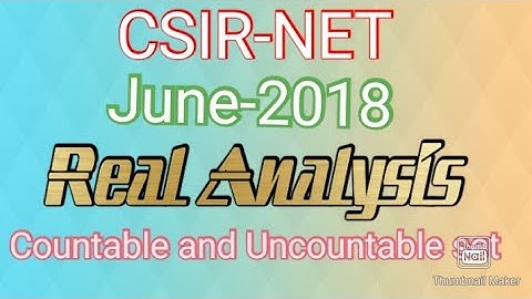 #LearnPureMaths.       CSIR NET June- 2018 question of Real Analysis|| Countable and Uncountable Set