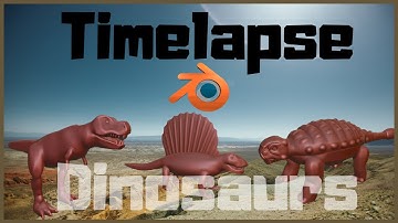 Blender Timelapse - Sculpting Dinosaurs