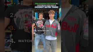 Ranking The TOP 5 Funniest COCONUT WATER Trend! 🥥😂 #trending #coconutwater #viral #shorts