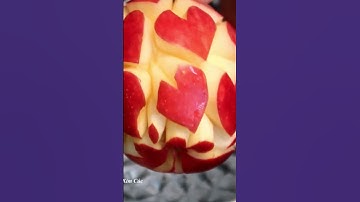Tỉa trái tim từ quả táo #shorts