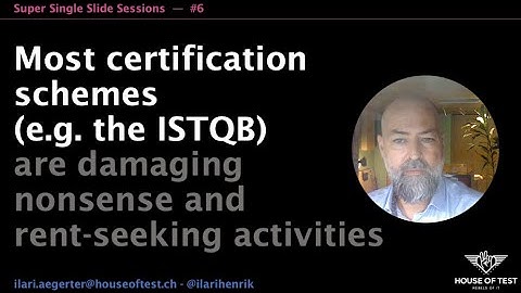 Super Single Slide Sessions #6 - On Certifications