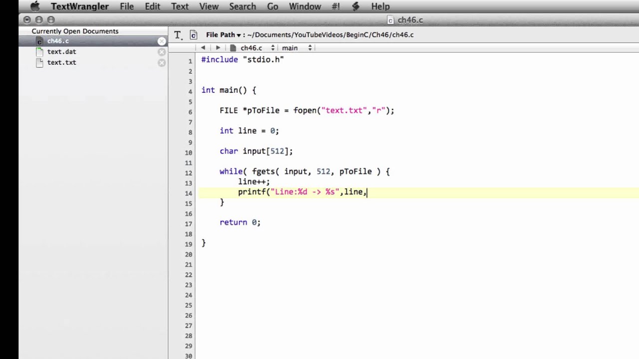Beginning C Programming - Part 46 - Read Text From A File - YouTube Beginning C Programming - Part 46 - Read Text From A File - Youtube