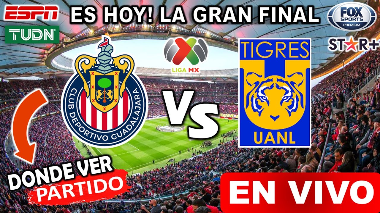 CHIVAS vs. TIGRES en vivo Donde ver + a que hora juega guadalajara vs ...