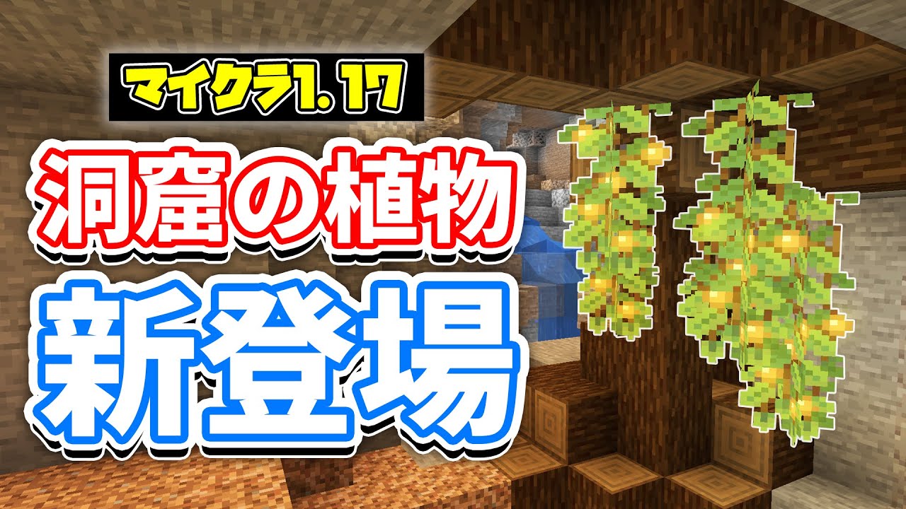 マイクラ1 17 洞窟に新植物が追加 グロウベリー 胞子の花 ドリップリーフなど詳しく解説 マインクラフト Snapshot 21w05a 洞窟と崖アップデート 的youtube视频效果分析报告 Noxinfluencer