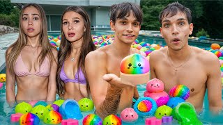 WE FILLED OUR SWIMMING POOL WITH SQUISHIES!