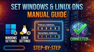 How To Set Windows & Linux DNS Address Manually screenshot 1