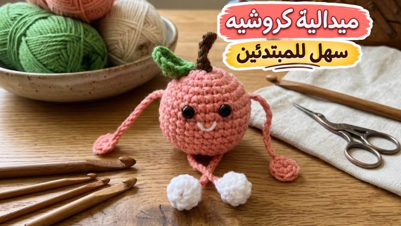 ميدالية كروشيه ترند / برتقاله #أميجرومي سهل للمبتدئين #crochet #اكسبلور #توزيعات_العيد 