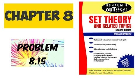 Chapter 8 |Problem 8.15 |Set Theory by Schaums