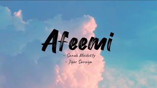 Afeemi -lyrics || Meri Pyari Bindu || Sanah Moidutty, Jigar Saraiya || LYRICS🖤 #afeemi