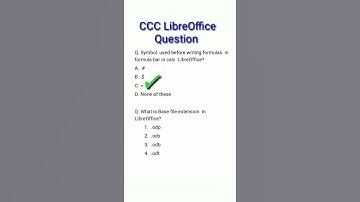 ccc LibreOffice Question answer in hindi| #shorts