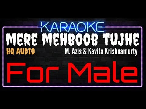 Karaoke Mere Mehboob Tujhe For Male HQ Audio   M Aziz  Kavita Krishnamurty Ost Police Aur Mujrim