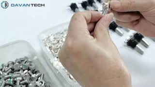 Overmolded grounding pin with plastic nut