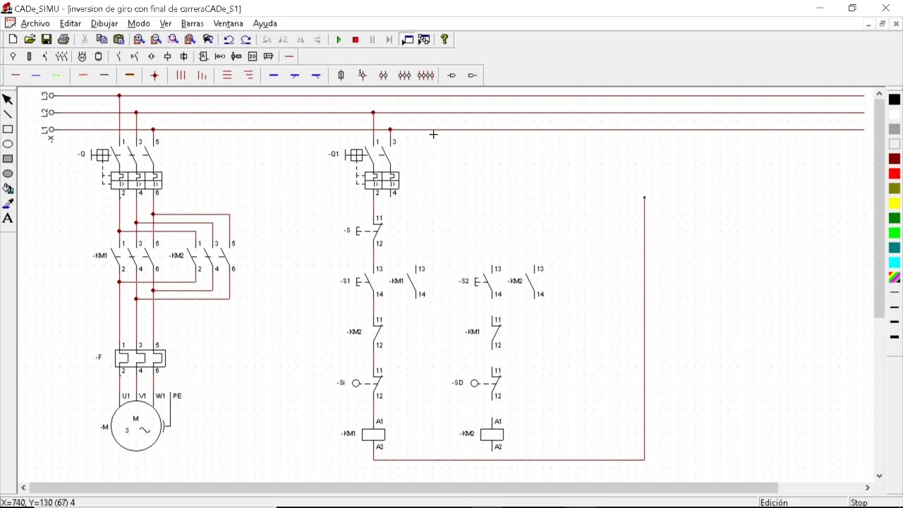 Problema de Automatismos Con Finales de Carrera  (Ejercicio par puentes gruas)