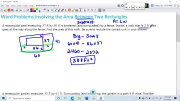 Word Problems Involving the Area Between Two Rectangles
