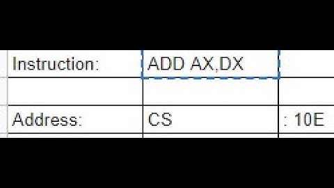 Computer Interfacing (lab 1) : x86 and C refresher Lab, Hand Assembly ADD AX,DX (part 9)