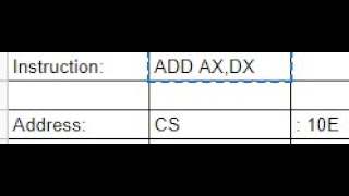 Computer Interfacing (lab 1) : x86 and C refresher Lab, Hand Assembly ADD AX,DX (part 9)