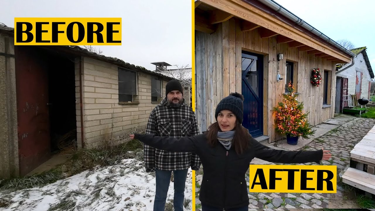 We turned a WORN-OUT SHED into COZY TINY HOUSE / Start to Finish TIMELAPSE