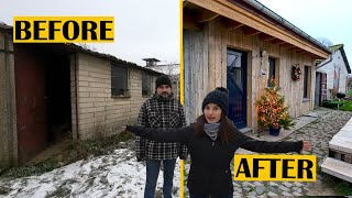 We turned a WORN-OUT SHED into COZY TINY HOUSE / Start to Finish TIMELAPSE