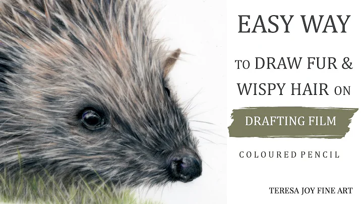 Easy way to draw fur or wispy hairs on drafting film | Coloured Pencils