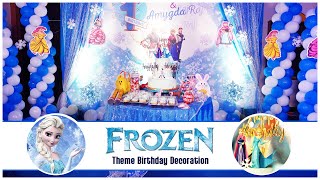 Frozen Theme Birthday Decoration Ideas || Birthday Party Ideas ||  Anu’s Amazing Vlog