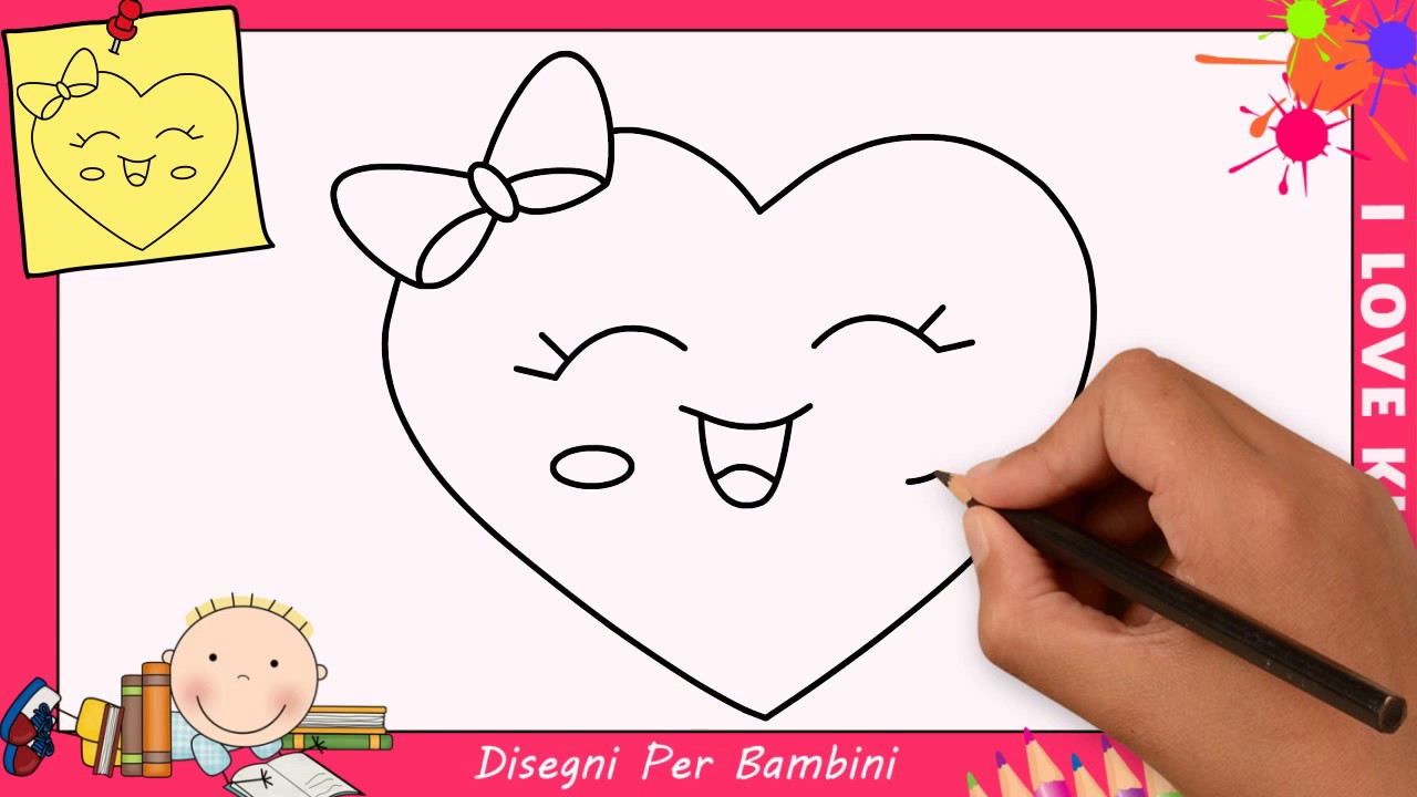 Come Disegnare Un Cuore Facile Kawaii Passo Per Passo Per Bambini 8 Youtube